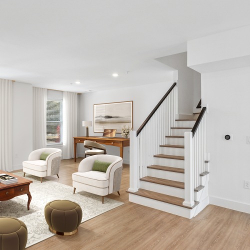 Townhome living space on 2nd floor